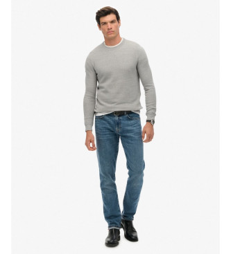 Superdry Camisola de textura leve cinzenta