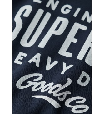 Superdry Machined Goods Workwear navy crew-neck sweatshirt