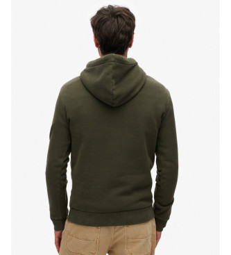 Superdry Machined Goods Workwear hoodie green