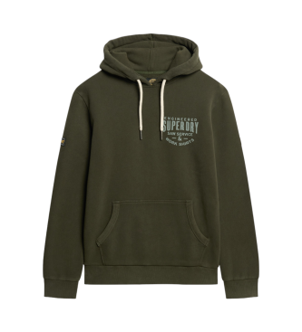 Superdry Machined Goods Workwear hoodie green