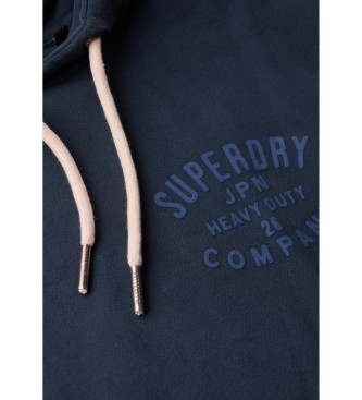 Superdry Felpa con cappuccio da lavoro Navy Machined Goods