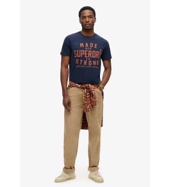 Superdry Machined Goods Workwear marinbl T-shirt