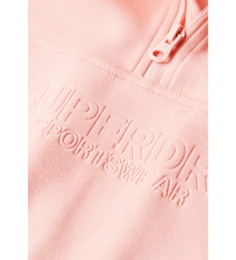 Superdry Sport Tech relaxed fit sweatshirt med lynls pink