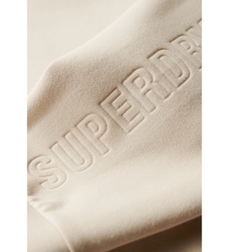 Superdry Sport Tech majica z zadrgo z zadrgo sproščenega kroja v bež barvi