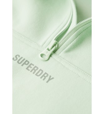 Superdry Sport Tech sweatshirt med dragkedja och avslappnad passform grn