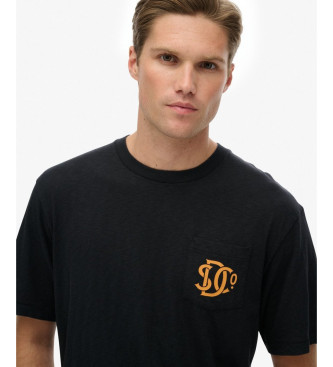 Superdry T-shirt grfica Merchant preta