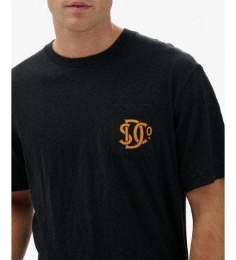 Superdry T-shirt grfica Merchant preta