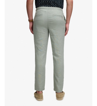 Superdry Merchant Linen Trousers green