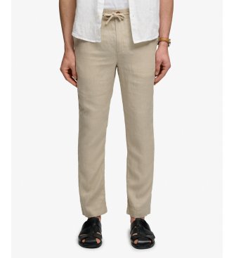 Superdry Merchant Linen Pant bukser beige