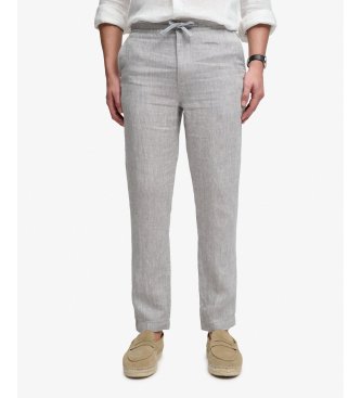 Superdry Pantalón Merchant Linen gris