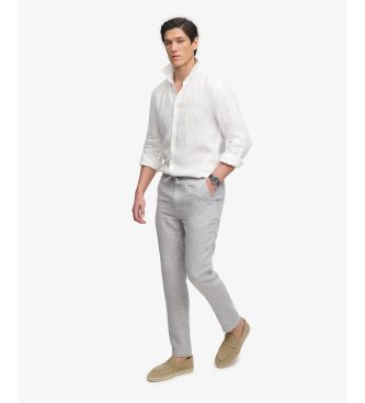 Superdry Pantalón Merchant Linen gris