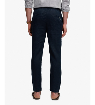 Superdry Merchant Linen navy trousers