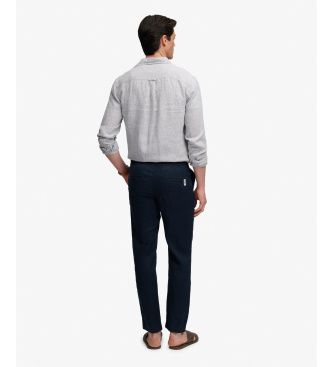 Superdry Merchant Linen navy trousers