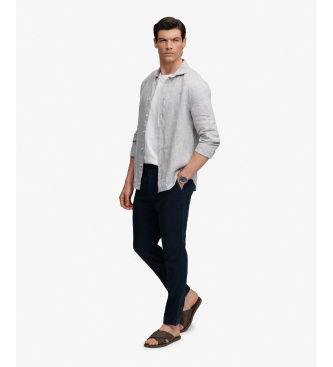 Superdry Merchant Linen navy trousers