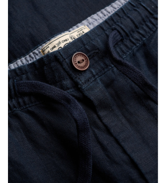 Superdry Merchant Linen navy trousers