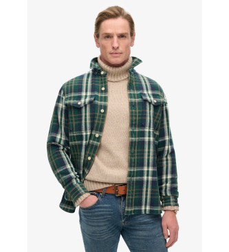 Superdry Camisa xadrez verde da Merchant Store