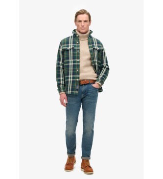 Superdry Camisa xadrez verde da Merchant Store