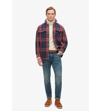 Superdry Merchant Store - Chemise  carreaux marine, rouge