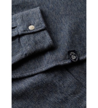 Superdry Koopman Zwaar Flanellen Overhemd Blauw
