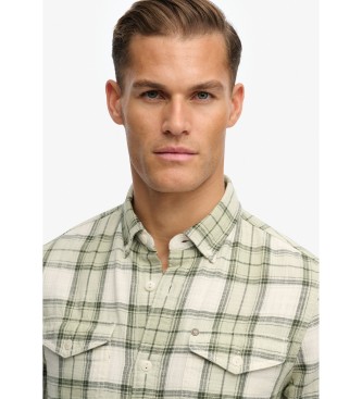 Superdry Merchant Lite Check Shirt vert