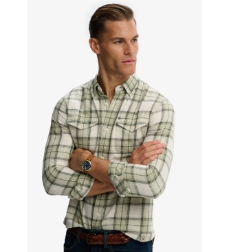 Superdry Merchant Lite Check Shirt vert
