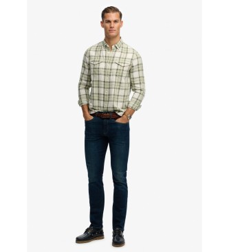 Superdry Merchant Lite Check Shirt vert