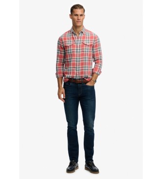 Superdry Czerwona koszula w kratę Merchant Lite