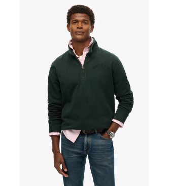 Superdry Merchant Quarter zip hoodie black