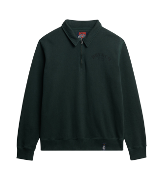Superdry Merchant Quarter zip hoodie black