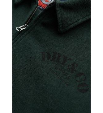 Superdry Merchant Quarter zip hoodie black