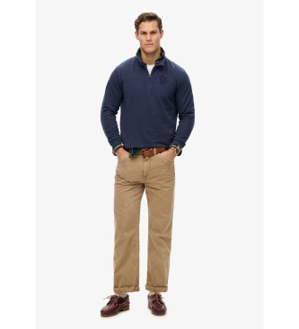 Superdry Merchant Quarter navy zip-up sweatshirt