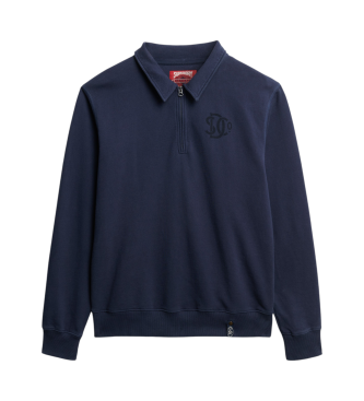 Superdry Merchant Quarter navy zip-up sweatshirt