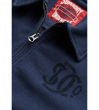 Superdry Merchant Quarter navy zip-up sweatshirt