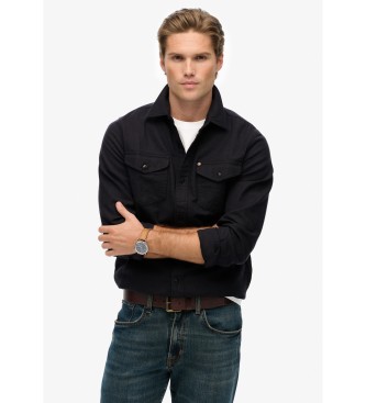Superdry Czarna koszula Merchant Ranch