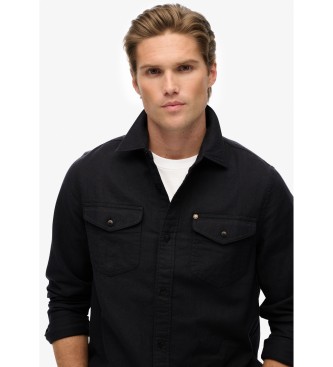 Superdry Czarna koszula Merchant Ranch