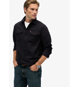 Superdry Czarna koszula Merchant Ranch