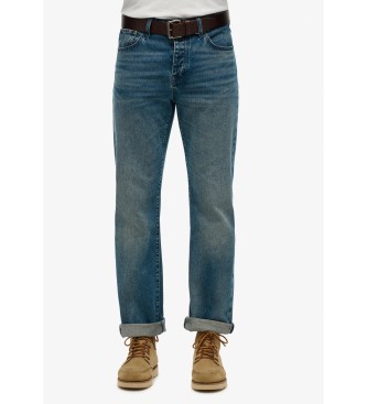 Superdry Ravne kavbojke Trgovska modra