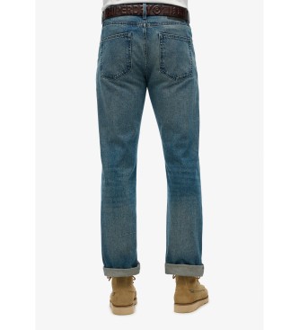 Superdry Ravne kavbojke Trgovska modra