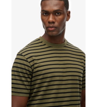 Superdry T-shirt com riscas verde