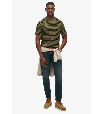 Superdry T-shirt com riscas verde