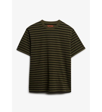 Superdry T-shirt com riscas verde