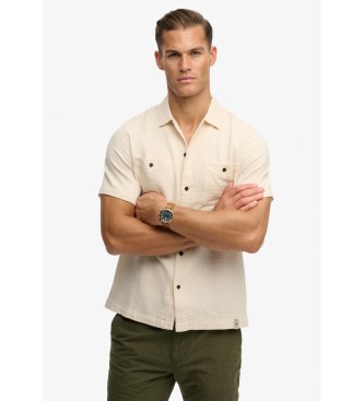 Superdry Merchant Tekstureret beige skjorte