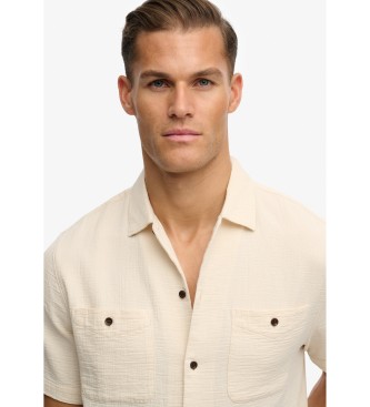 Superdry Merchant Tekstureret beige skjorte
