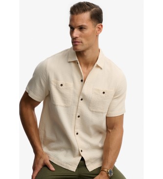 Superdry Merchant Tekstureret beige skjorte