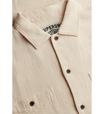 Superdry Merchant Tekstureret beige skjorte