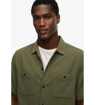 Superdry Merchant Struktureret gr�n skjorte