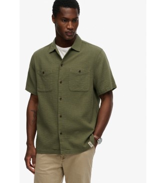 Superdry Merchant Struktureret gr�n skjorte