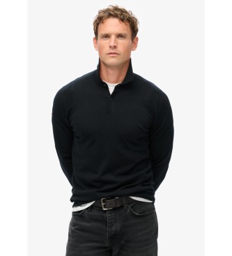 Superdry Black merino wool jumper