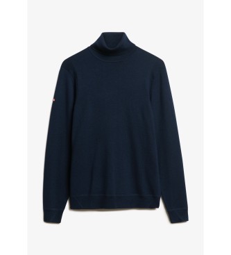 Superdry Jersey de cuello vuelto Merino marino