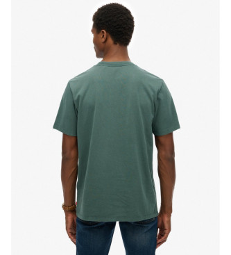 Superdry Micro Logo T-shirt Flint Stone grn